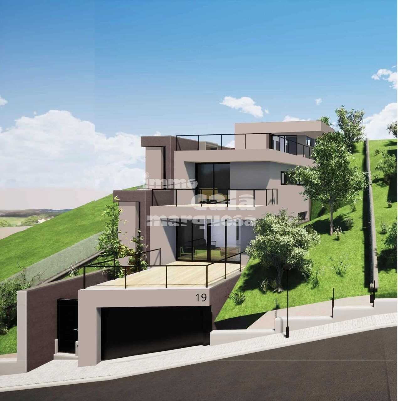 Casa moderna en construcción con grandes terrazas y buena orientación en Begur.