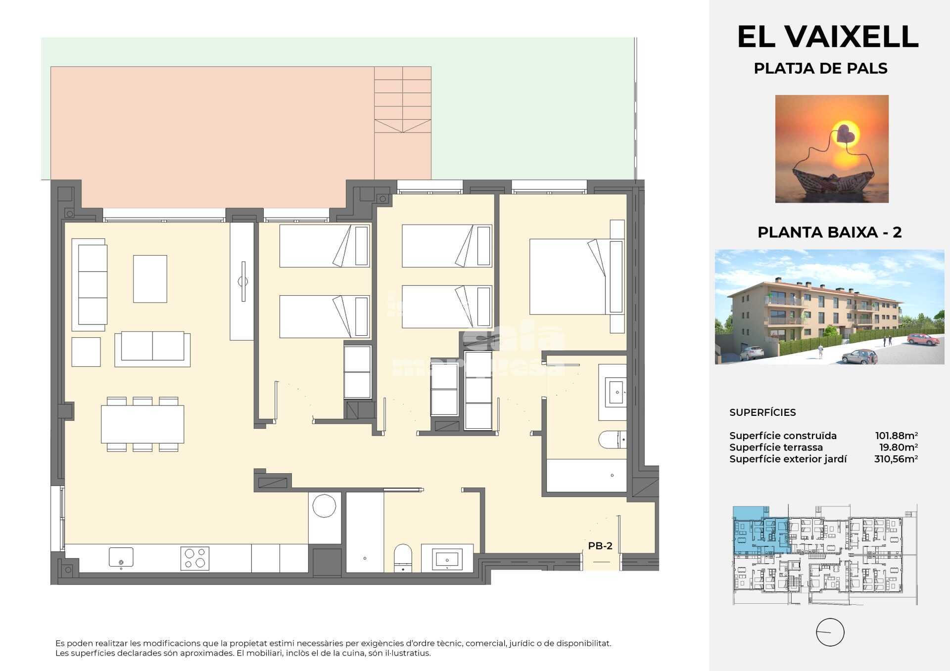 NEW PROMOTION OF APARTMENTS IN PLATJA DE PALS ground floor 2nd